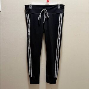 Gap Black Yoga Pants with White Stripes